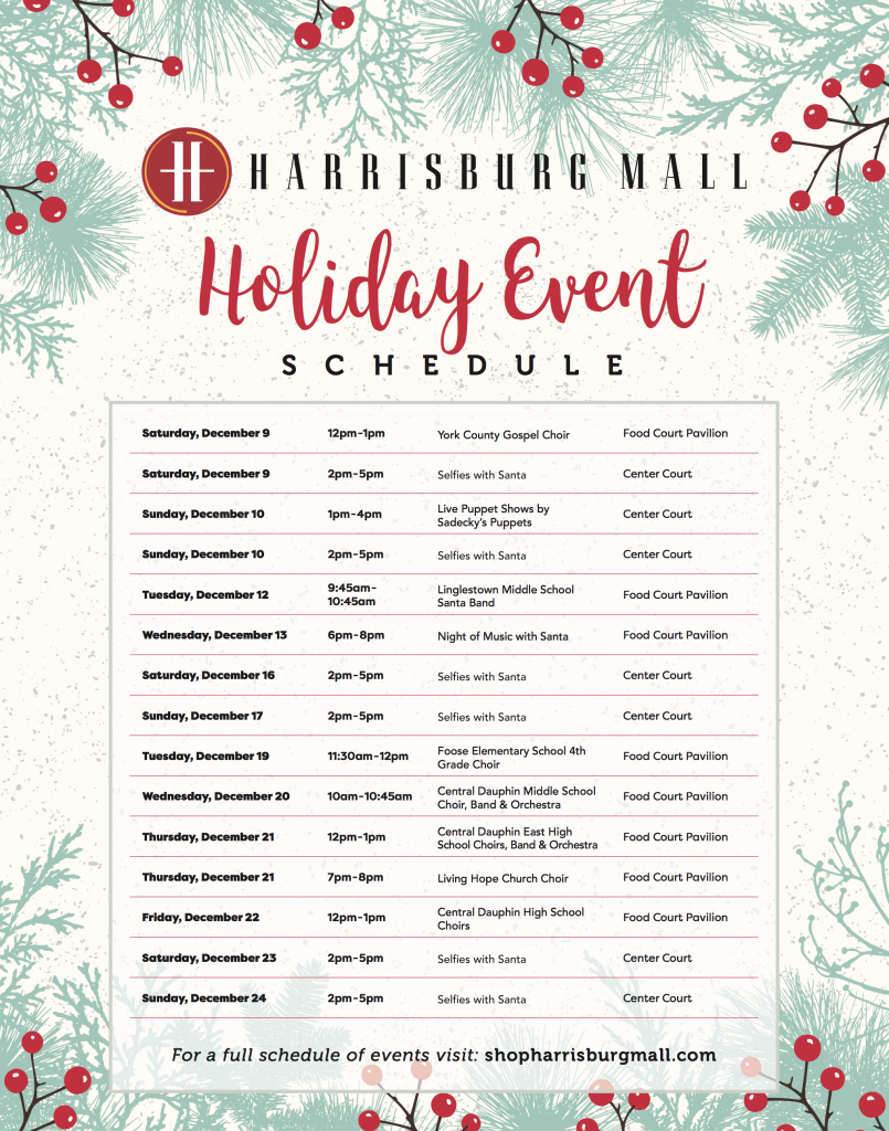 Harrisburg Mall Announces Holiday Events and Seasonal Retailers - Shop Harrisburg Mall